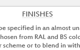 FINISHES